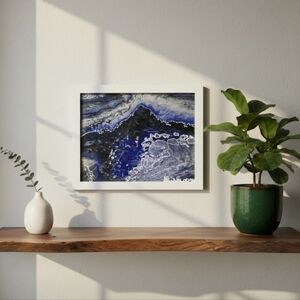 HANDCRAFTED Abstract Landscape Painting HANDMADE HANDPAINTED Wall Art Decor